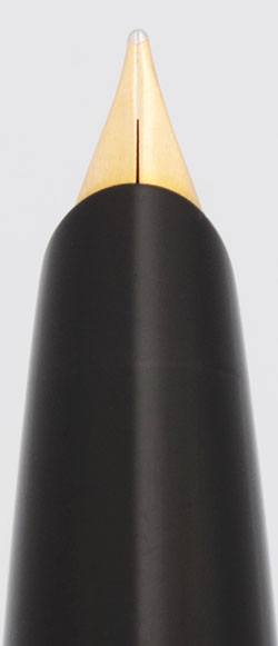 Aurora 88P Fountain Pen - Black w Chrome Lined Cap, 14k Fine Nib